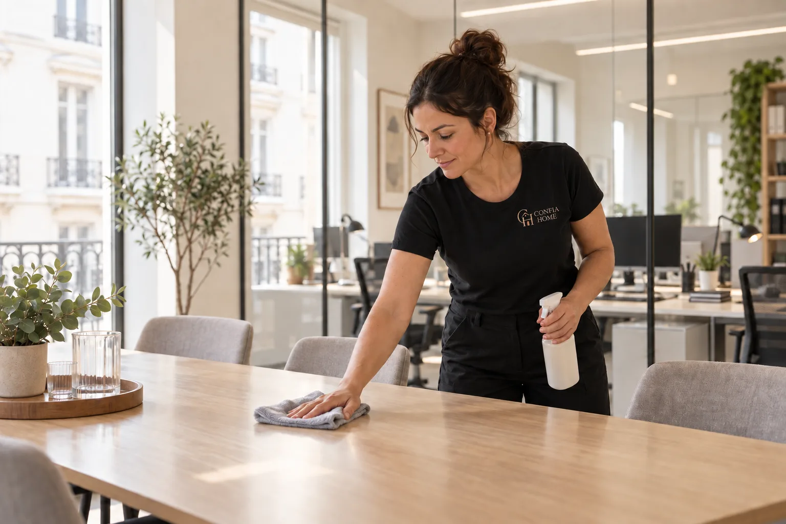 Servicio de limpieza para oficinas y espacios profesionales de Confia Home en Madrid